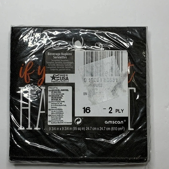 Halloween Napkins HAUNT IT 2-Ply Paper 16 Count New - Picture 2 of 3